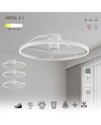 NEPAL II *PLAFÓN / VENTILADOR  - BLANCO - GRANDE